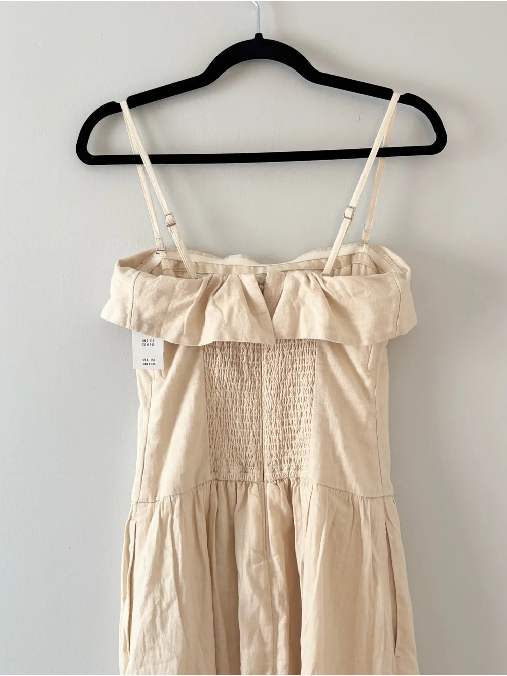 Abercrombie & Fitch NWT Strapless Drop-Waist Linen-Blend Maxi Dress Floral